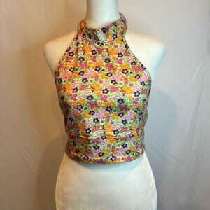 💜3/$15 Shein Floral Halter Top